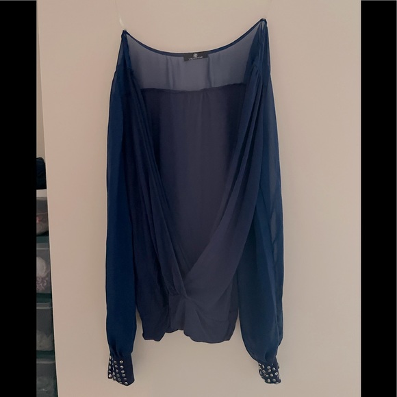 Valentine long sleeve draped blouse - Picture 1 of 3